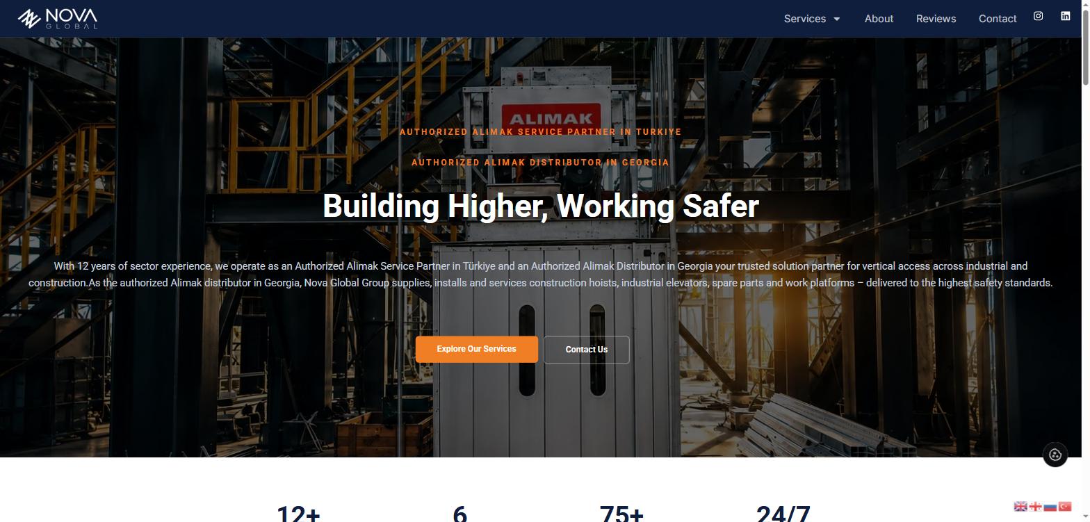 Nova Global Group website built by IT Marketing Co